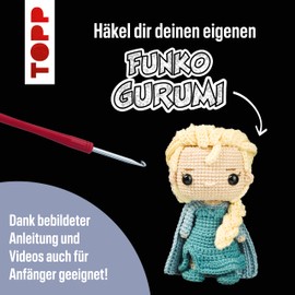 topp Funkogurumi Elsa, The Unofficial Crochet Set, Instructions, Yarn in 4 Colours (63% Cotton, 37% Polyacrylic), Filling Wadding, Embroidery Thread, Crochet Hook 2.5 mm, Safety Eyes, Stitch Marker