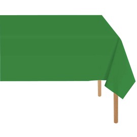RCFFDL Green Plastic Tablecloth (2 Pack), 54 x 108 inch Dining Table Cover for Rectangle Table, Dark Green Disposable Tablecloths for Decor Parties, Birthday, Bridal Shower, Wedding
