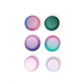 qiqee Standard Cupcake Liners 300-Count Food Grade Pink Blue Gradient Design Baking Cups Cupcake Wrappers (Standard Size, Disposable, Everyday Baking, Casual Gatherings)