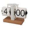 Flip Desk Clock Auto Mechanical Flip 12H AM PM Wood