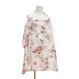Funda de lactancia insular para lactancia materna, funda de alimentación infantil, delantal de algodón transpirable para lactancia materna, begonia rosa