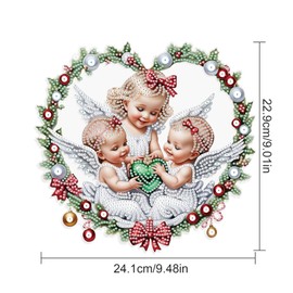 JISHSHAY Diamond Art Pendant Diamond Painting Pendant Diamond Art Suncatchers Diamond Painting Wind Chime Diamond Art Sun Catchers for Adults Diamond Art Hanging Diamond Painting Hanging Angel