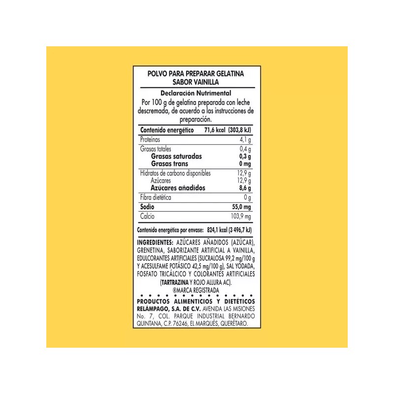 D'Gari~Water Gelatin Powder Vanilla flavor~Gelatin