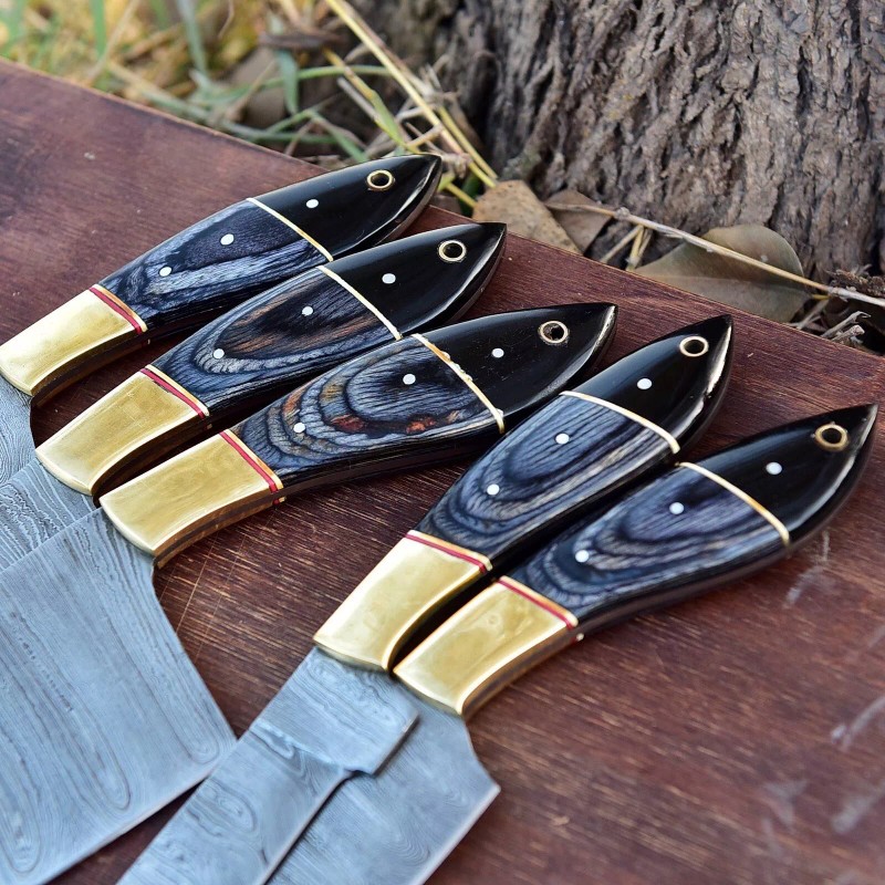 KNIVES SET Professional Handmade Damascus knives set Chef Knife Set