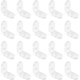 INCREWAY L Brackets Transparent 20Pcs Clear Acrylic Corner Bracket 90 Degree Support Shelf Corner Brace Right Angle Bracket