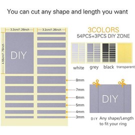 5Pcs Black Invisible Ring Size Adjuster for Loose Rings 6 Sizes Jewelry Guard Spacer Fitter Black Jewelry Making Tools and Accessories