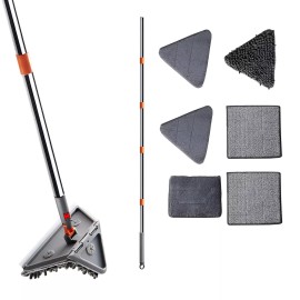 Maestrox 360° Rotating Maestrox Baseboard Cleaner Tool with Self-Squeeze Mop & 8 Pads