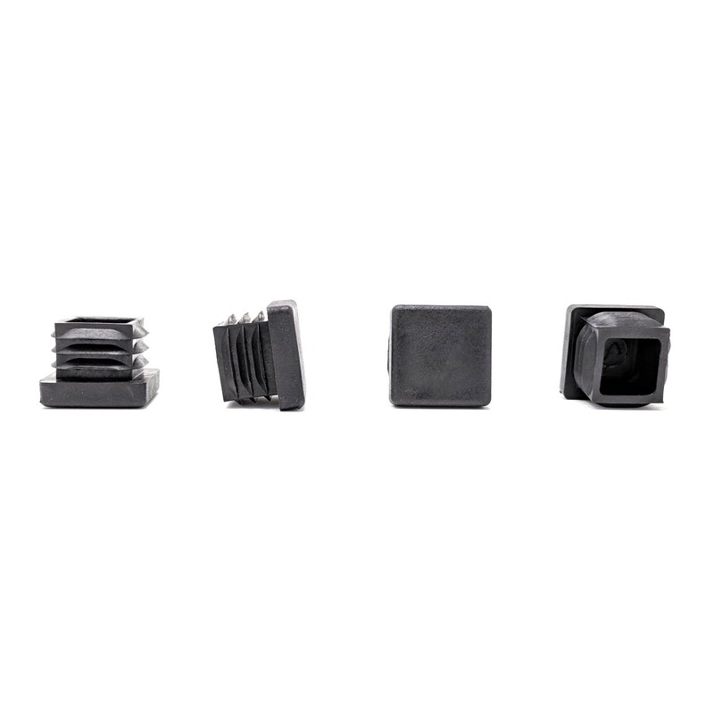 20x20mm Plastic End Caps, Square Tube Inserts (Pack of 4,