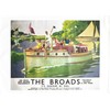 Half a Donkey The Broads vintage travel poster design large