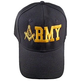 Buy Caps and Hats Masonic Baseball Cap Army Mason Hat Mens One Size (Black)