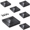 SIEDiNLAR 4x4 Post Caps Black 6 Pack, Fence Post Covers