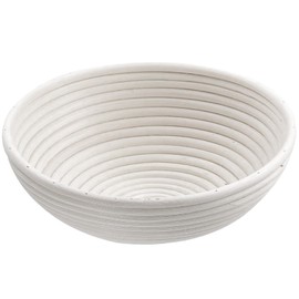 Round Handmade Rattan Banneton Proofing Basket, Non-stick Sourdough Bread Basket with Liner, Dough Proofing Container for Home