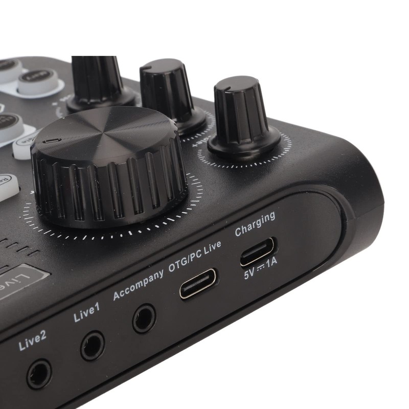 Live Sound Card, Bluetooth Mini Audio Mixer Board with Sound