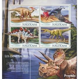 Prophila Collection Togo 6759-6762 Miniature Sheet (Complete Edition) Mint NH 2015 Dinosaur (Stamps for Collectors) Amphibians / Reptiles / Dinosaurs
