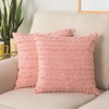 GYROHOME Pack of 2 Cotton-Linen Throw Pillow Covers,Decorative Cushion Covers,Tassels