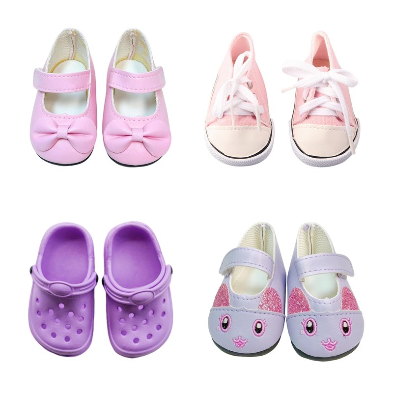 Set di 4 paia di scarpe per bambola, 35-45 cm,
