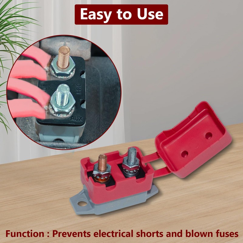 Auto Reset Circuit Breaker, Stud Type Circuit Breakers with Cover,