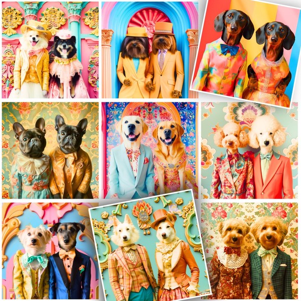 Dapper Dogs - Rompecabezas de 500 piezas, rompecabezas de 500