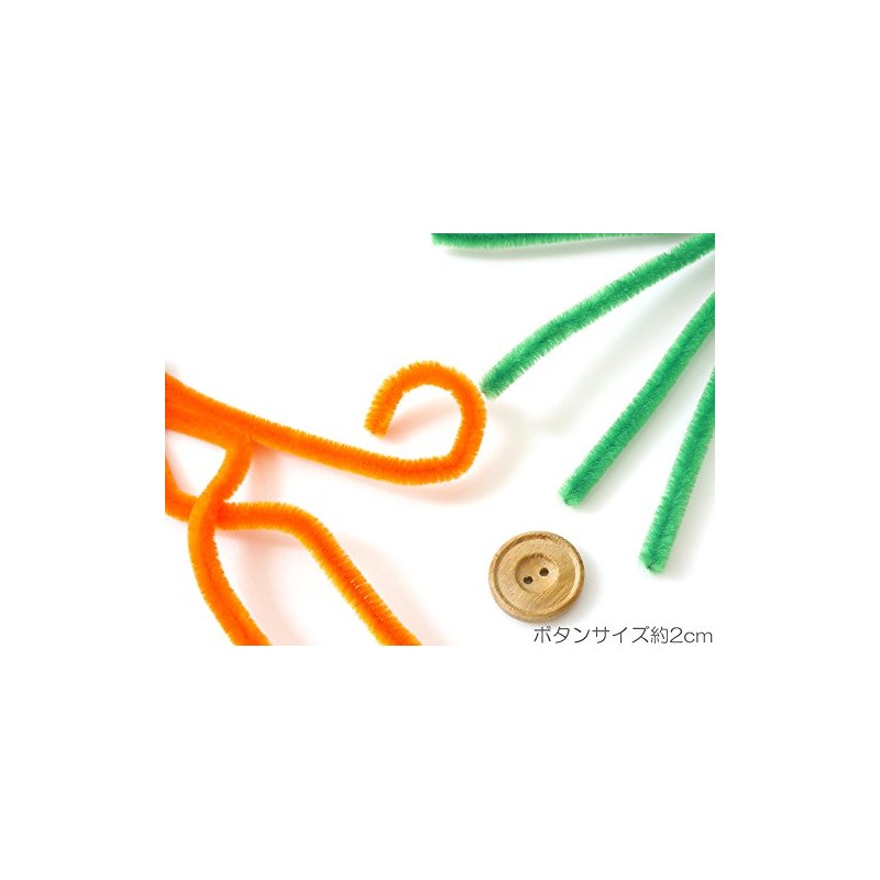 創&遊 アート作品用 ロングモール 長さ1m 太さ6mm (二分) 5本入 col.2026 オレンジ