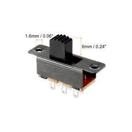 Rebower Switch Lock Sliding Control 6 Terminals 2P2T [for Electronic Projects] - 6 mm/10 Pieces