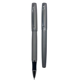 Bridgewater Pen Company Executive Roller Ball Point Pen Collection, Boxed, Sleeved (Sterling, Grey)