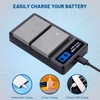 2 Pack BLS-5 Battery with Smart Dual Charger for Olympus