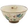 Hasami Ware 62366 Rice Bowl (Large), Flower (Strawberry) Handle, Purple