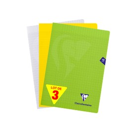 Clairefontaine Mimesys 293101AMZ Set of 3 Notebooks, 24 Sheets, DIN A4, 21 x 29.7 cm, 90 g, French Ruling, 1 Set, Assorted Colours