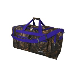 "E-Z Roll" 30" Tree Camouflage Duffel Bag/Sports Bag/Outdoor Bag/Travel Bag (Purple Trim)