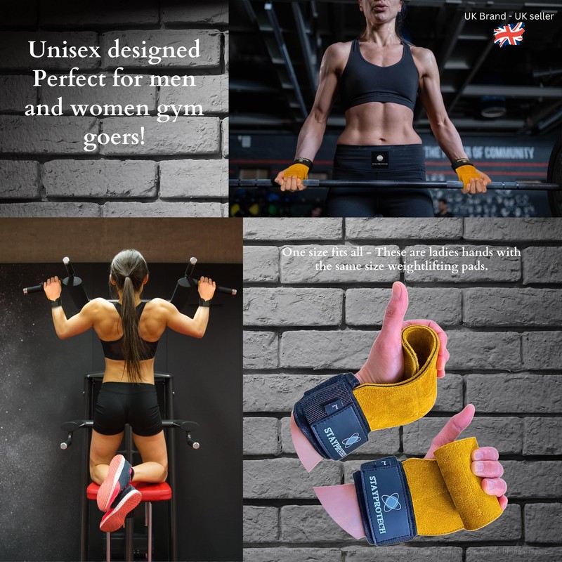 STAYPROTECH Weight Lifting Straps Adjustable Gym Grips for Men &
