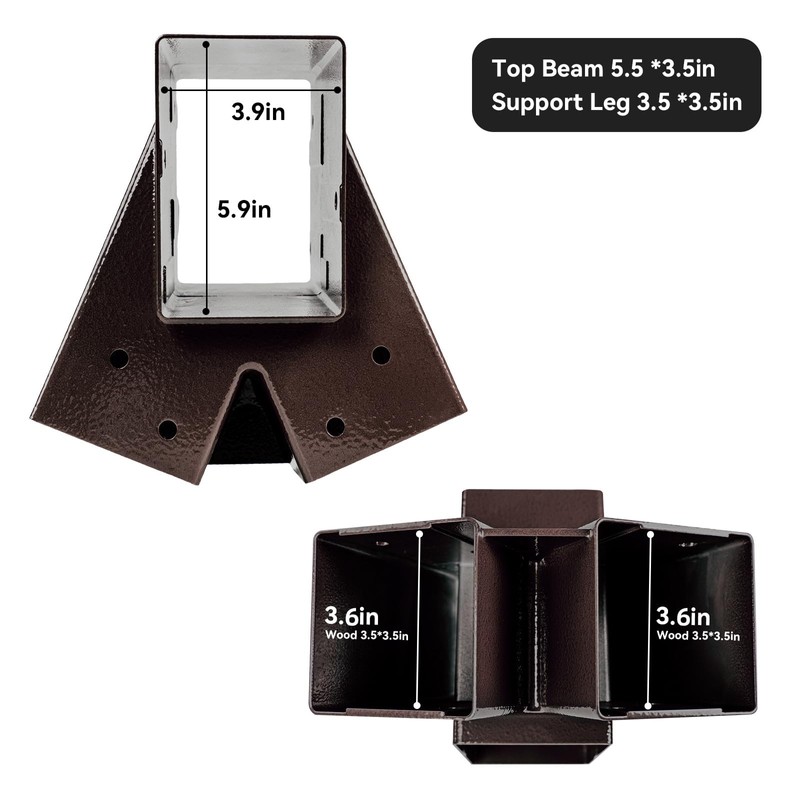 ABUSA Heavy Duty Swing Sets Brackets Including 2 Bronze A-Frame