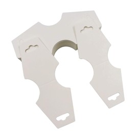 Ruwado 50 Pcs Hair Ties Display Cards Blank Price Tags with Hole Hanging Accessories for Bracelets DIY Jewelry Making Packaging Keychain Ring Hairband Chokers Anklets Badge (White)