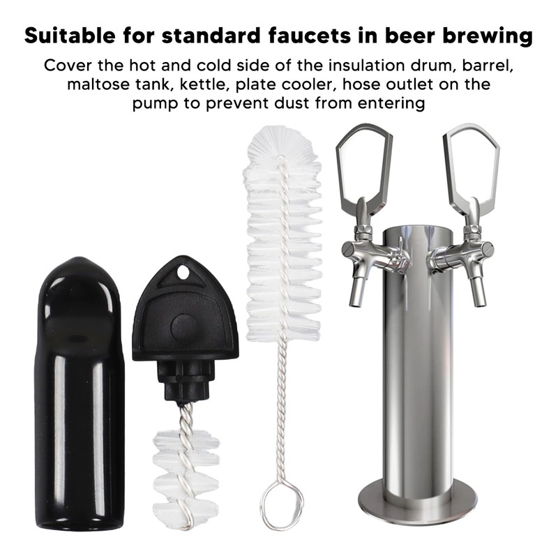 Beer Tap Cap Plug Brush Faucet Long Brushes Faucet Cap