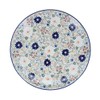 Blue Rose Polish Pottery - Gray Carnival Dinner Plate -