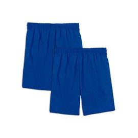 Fruit of the Loom Eversoft - Pantalones Cortos de algodón con Bolsillos para Hombre (S-4XL), 2 Pack - Azul, Large
