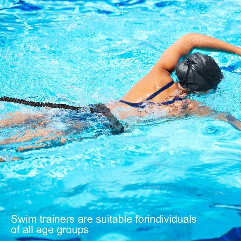 Swimming Training Belt, 2.5-7.5M Adjustable Swimming Resistance Bands, Static Swimming