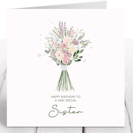 Felbridge Studio - Sister Birthday Card - Birthday Card Sister - Adult 21st 30th 40th 50th 60th Happy Little Big Cards- 14cm