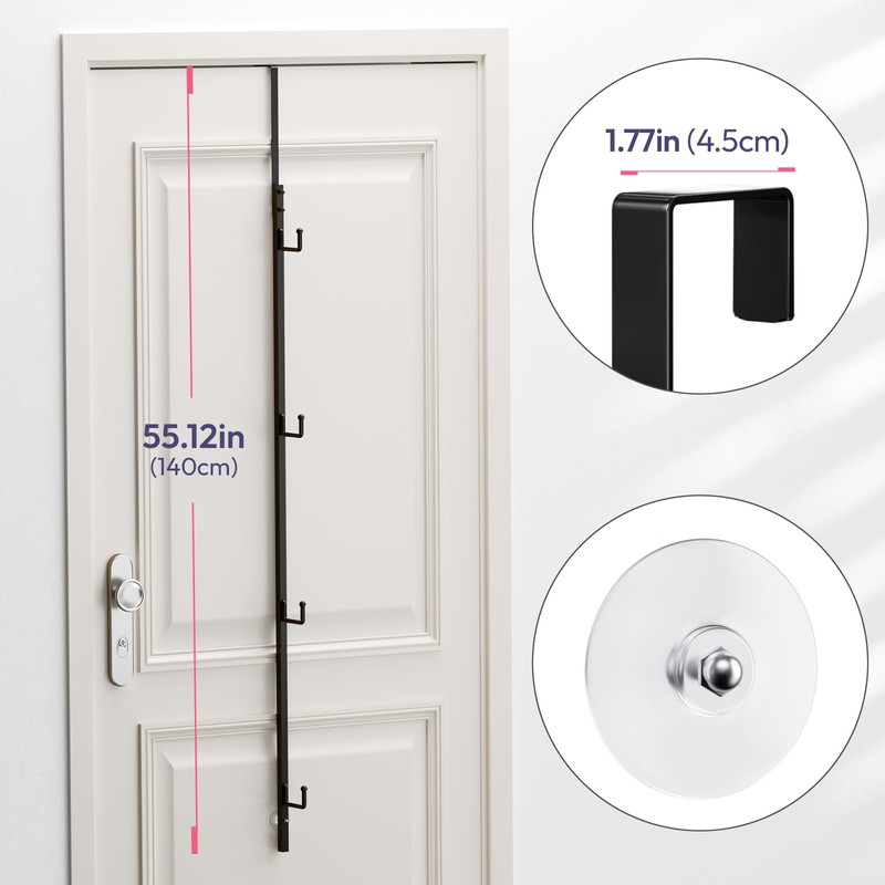 SWTYMIKI Over Door Hat Rack - 3 Packs Metal Hanging