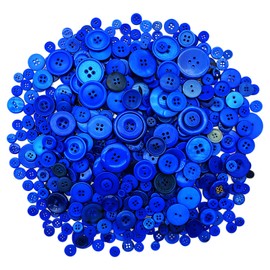 600-700Pcs Blue Buttons for Crafts Bulk Royal Blue Craft Buttons Assorted Navy Blue Button for Arts, DIY Crafting, Decoration, Sewing