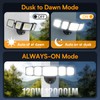 Onforu 120W 12000LM Dusk to Dawn Outdoor Lighting,5 Heads Flood