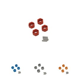 AIXXCUVQ 4pcs Aluminum Alloy Wheel Hex Mount for FCX18 1/18 Crawler Strong RC Car Accessories Replacement Parts RC Upgrade Part, Red