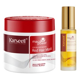Karseell Mascarilla Reparadora Para El Cabello Rojo+ Aceite