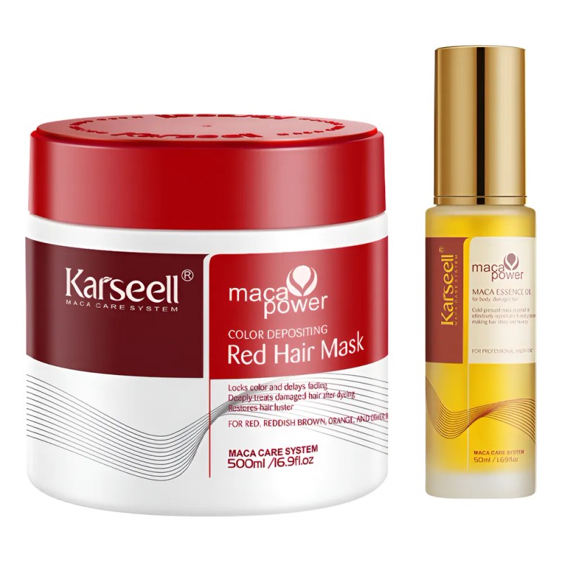 Karseell Mascarilla Reparadora Para El Cabello Rojo+ Aceite