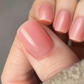 Vishine- Esmalte de uñas en gel Jelly Crystal Pink Nude, color piel, esmalte de uñas en gel Soak Off UV LED, translúcido, lechoso