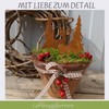 Storm's Gartenzaubereien Elk Christmas Decoration Set of 4 with Fir
