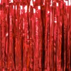 PartyWoo Red Streamers Fringe Curtain Backdrop 3 pcs 8.2 ft