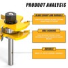 MEANLIN 3PCS Reversible Finger Joint Router Bit & Tongue and