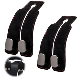2 Stücke Auto Lagerung Haken, Universal Auto Haken Rücksitz Kopfstütze Haken aufbewahrungshaken für Autositz Autositz Rücksitzhaken Kopfstütze Kleiderbügel Handtaschenhalter Taschenhaken (Schwarz)