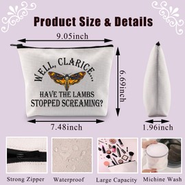 PLITI Silence Lambs Movie Inspired Gift Well Clarice Have The Lambs Stopped Screaming Makeup Bag Hannibal Lecter Fan Gift, Lambs Stopped U, Fashionable