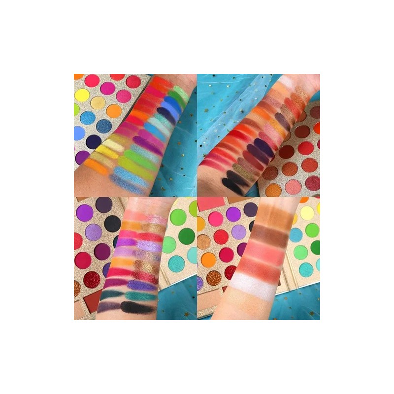 Paleta De Sombras Ojos Brillante Profesional Kit 86 Colores